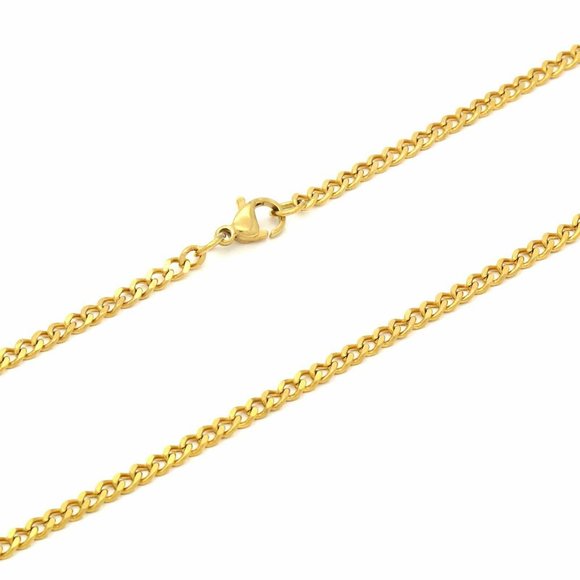 14k Gold Diamond 24" Cuban Chain + Pendant - Picture 7 of 7